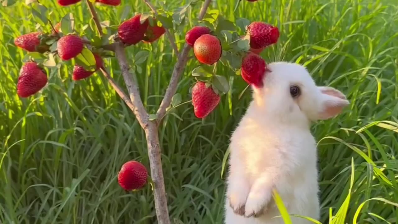 Rabbit Eat Strawberry 🍓 😋