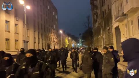 Tensions between police and protesters near the office of the President in Kyiv