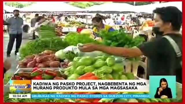 KADIWA NG PASKO PROJECT, NAGBEBENTA NG MGA MURANG PRODUKTO MULA SA MGA MAGSASAKA