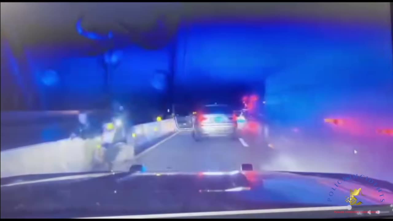 Semi Crashes into Police Cruiser...