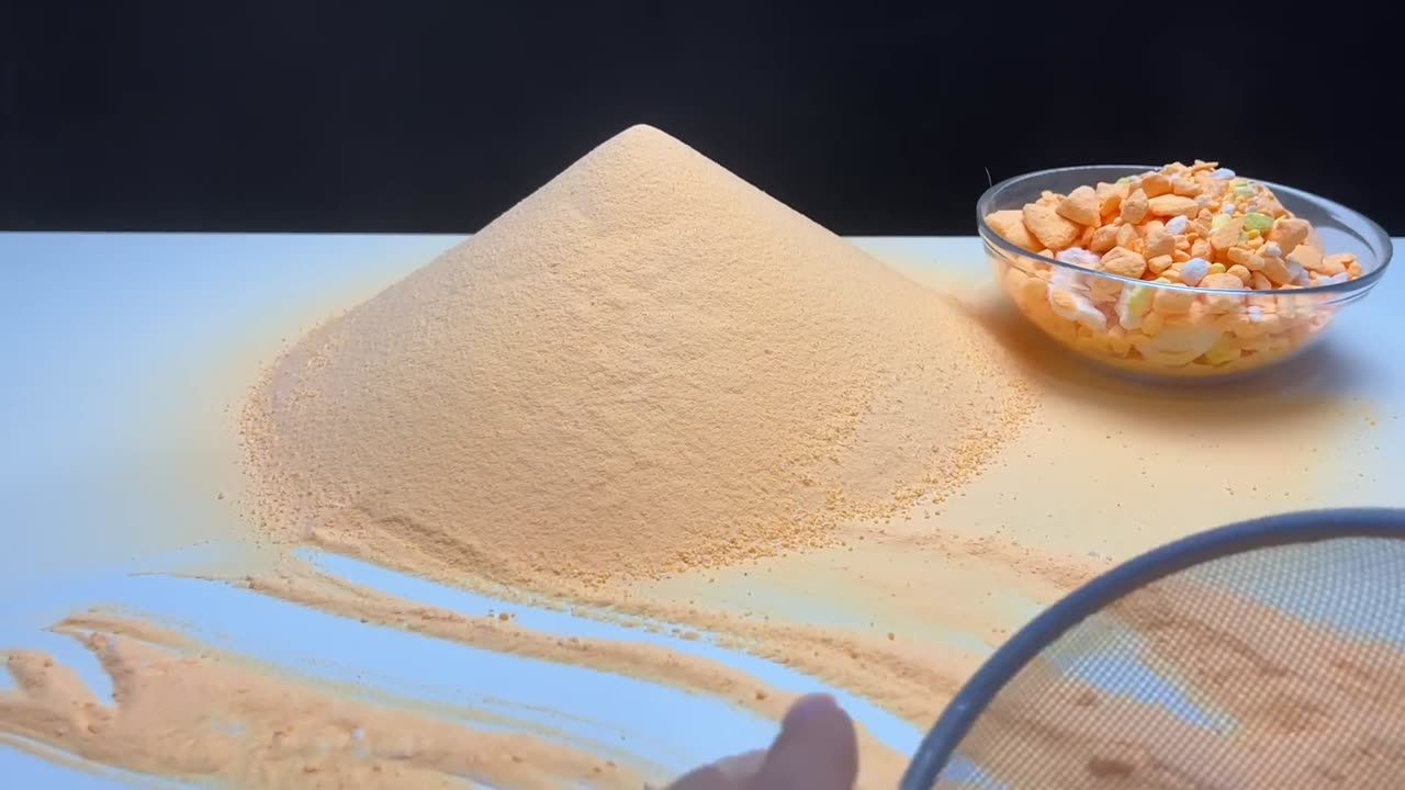 ASMR Baking Soda Cones crumbling with relaxing sounds and satisfying structures