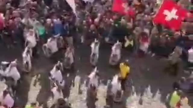 Massive protest in Switzerland