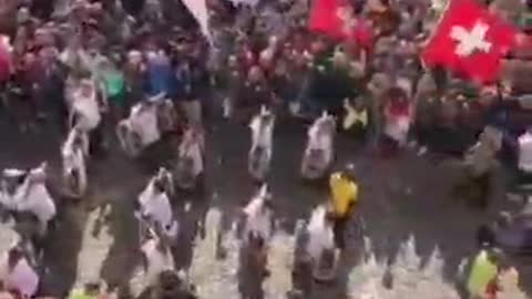 Massive protest in Switzerland