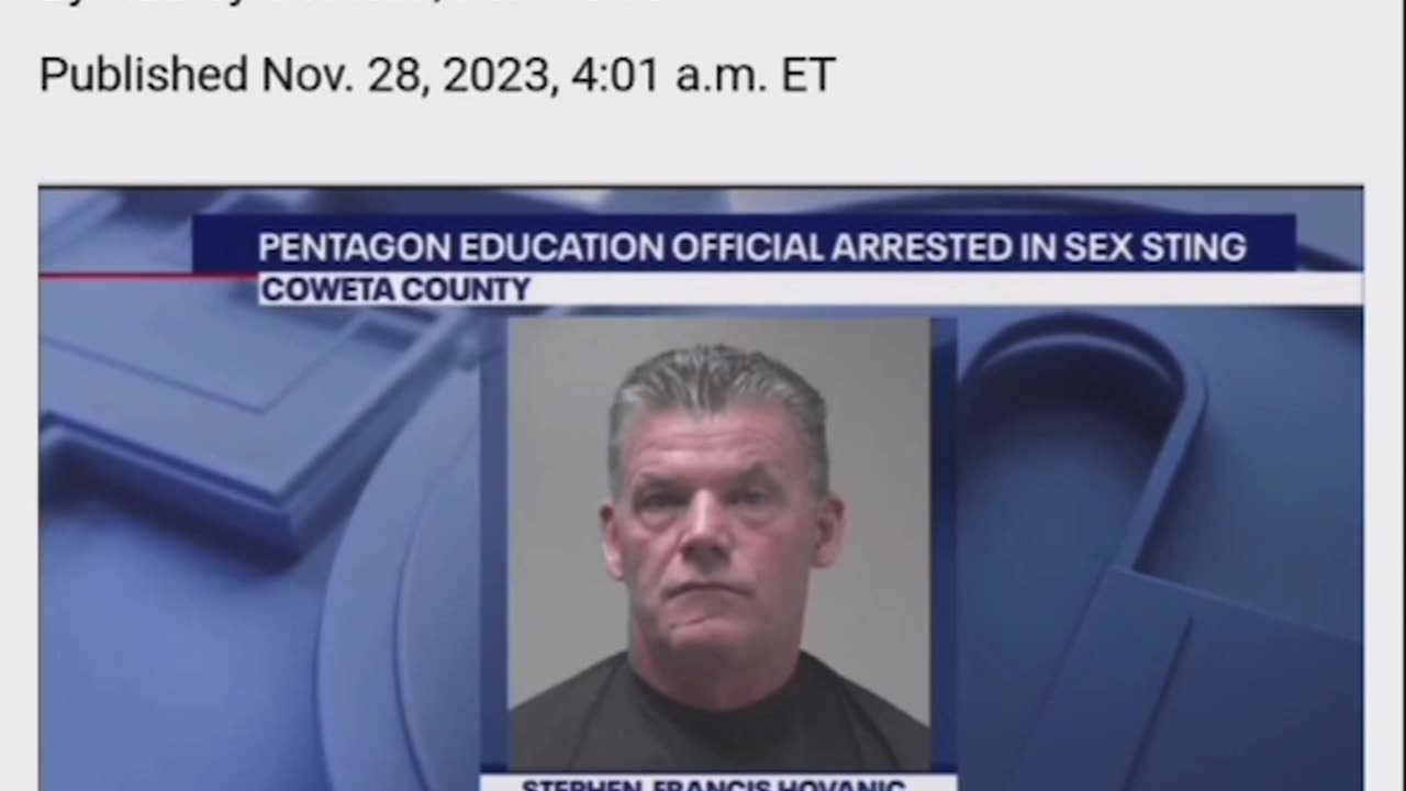 PENTAGON OFFICIAL OVERSEEING FEDERAL SCHOOLS ARRESTED IN GEORGIA HUMAN TRAFFICKING STING
