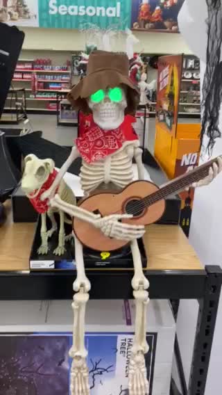 Skeleton Singing Hank Williams