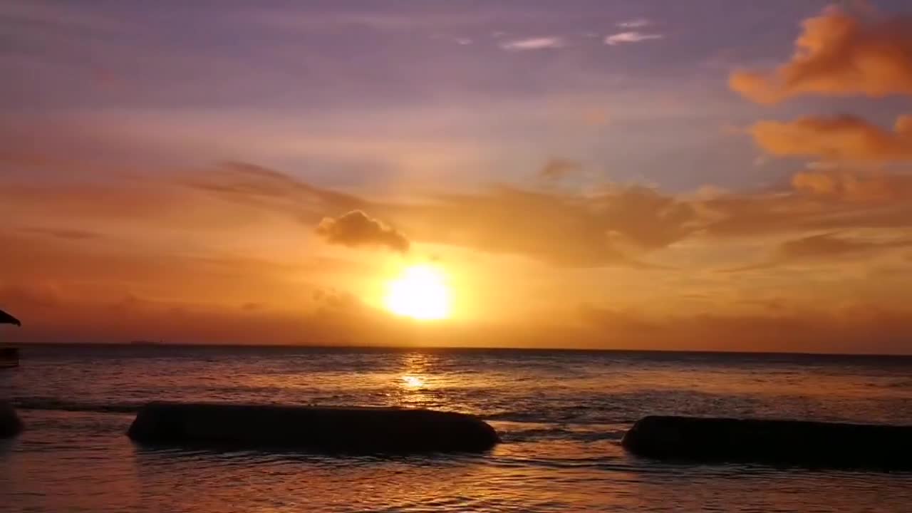 beautiful seaside sunset