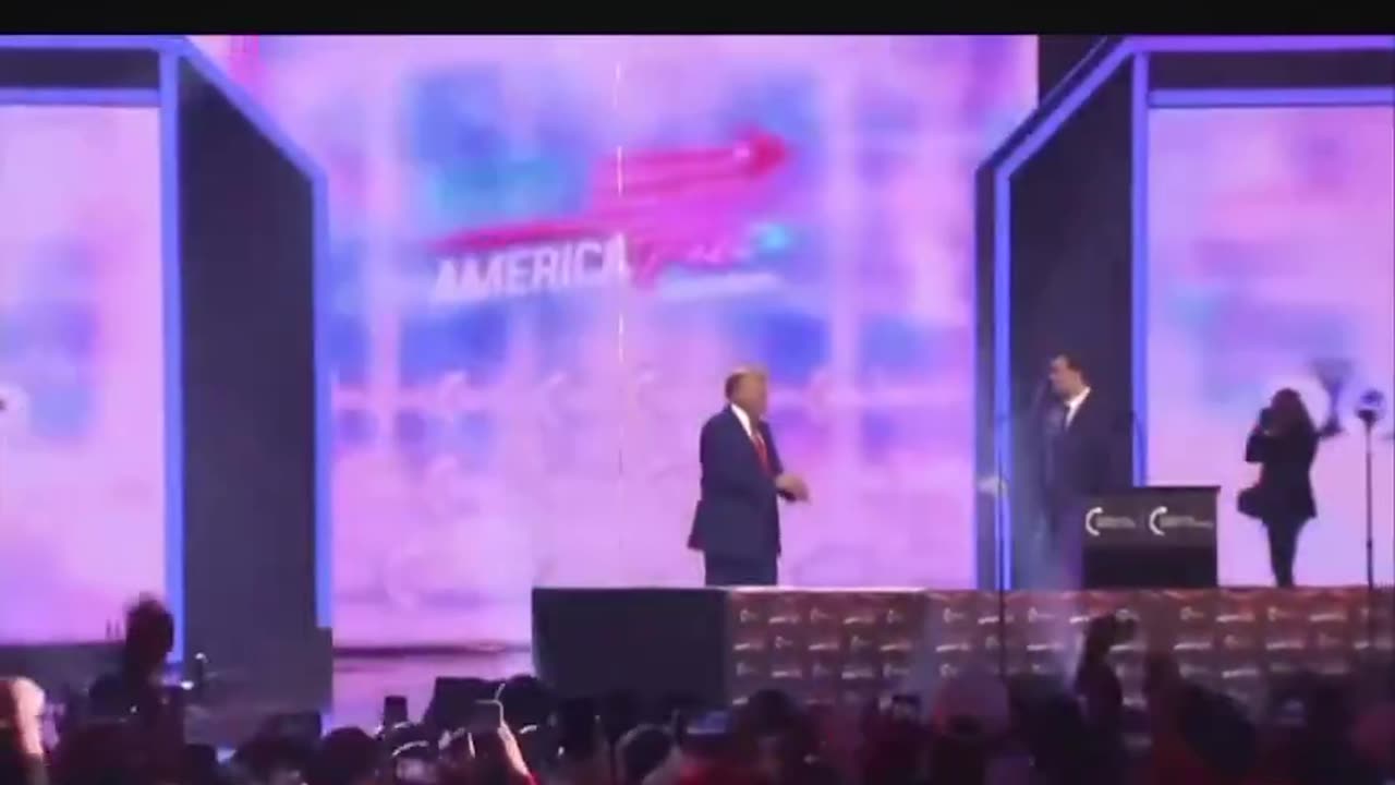 Trump's EPIC entrance at Turning Point’s AMFEST