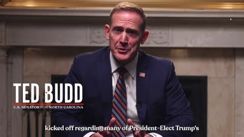 Sen Ted Budd Message on the Trump Admin's Nominations