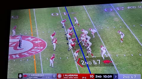 Alabama 10 Arkansas 7