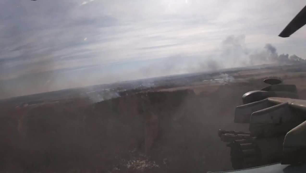 Russia’s Ka-52 helicopters conduct missile strikes on positions of Ukrainian nationalists