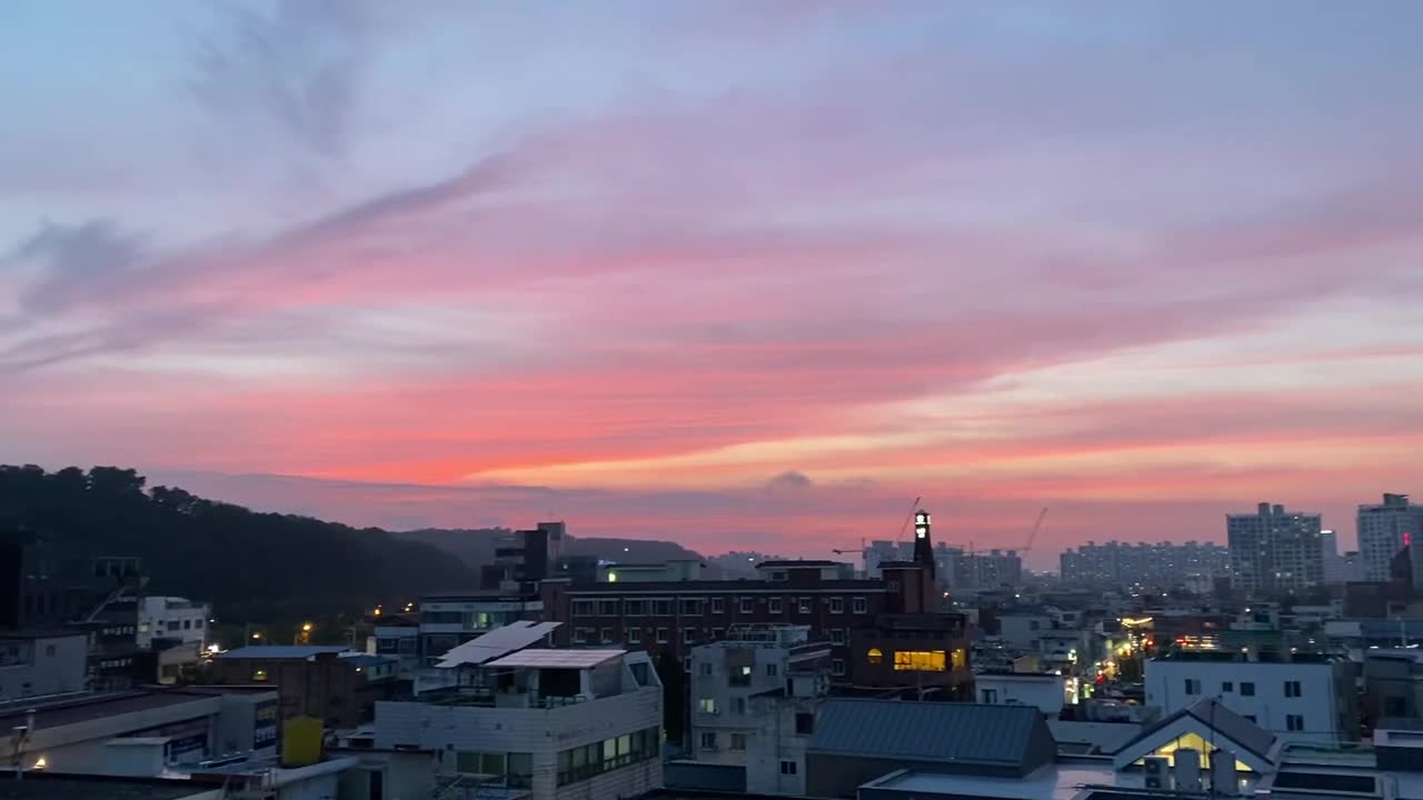 Sunset view of Jeon ju, Korea