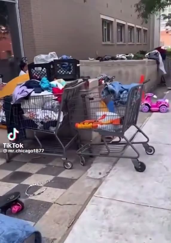 The scene in front of Chicago’s police department