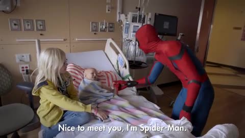 Tom Holland, Spider-Man: Homecoming, Visits Kids at Children's Hospital Los Angeles