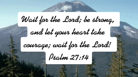 Wait for the Lord