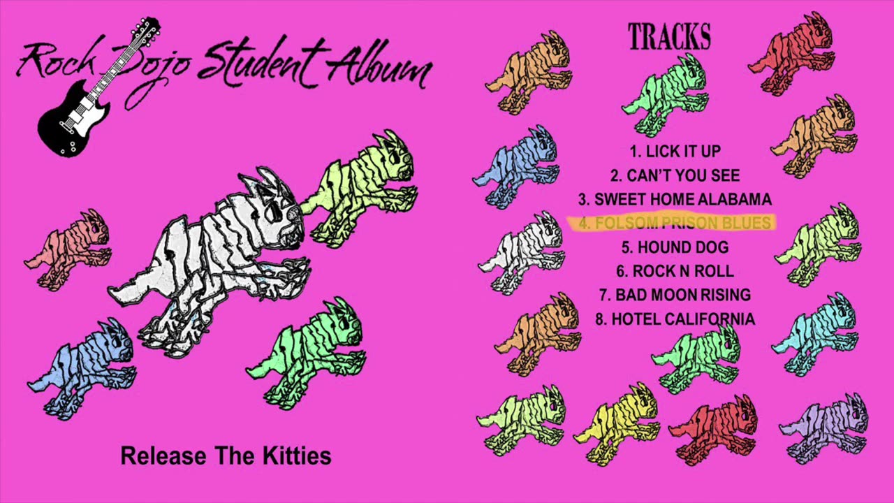 Rock Dojo Student Album #3 “Release the kitties”: Folsom Prison Blues (Johnny Cash cover) Track 4