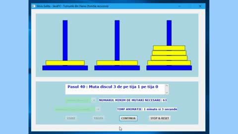 software 002 JavaFx Turnurile din Hanoi Functie Recursiva