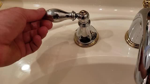 Loose bathroom faucet handle