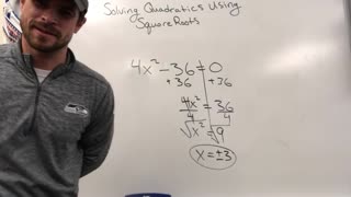 Solving Quadratic Equations Using Square Roots