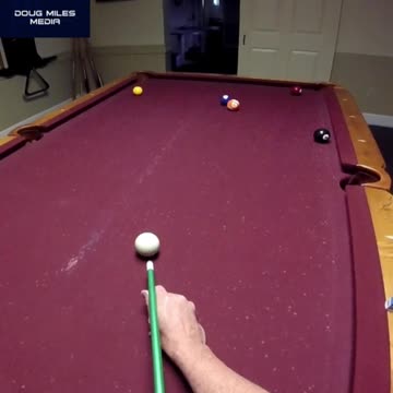 2 BANKS AND BACK TO THE SIDE POCKET! HAT CAM