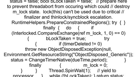 Does TimerChange ever return false