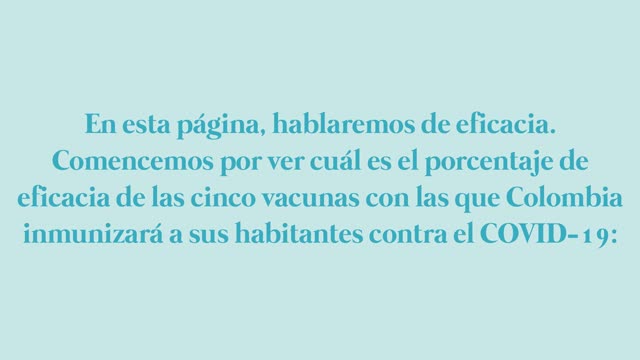 Eficacia de las vacunas anti COVID-19 que se aplican en Colombia