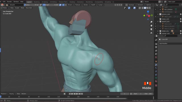 Blender Escultura He-man 13