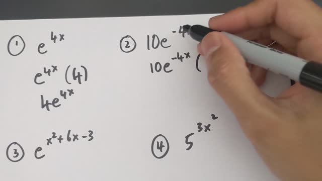 Derivation (Chain rule for exponential functions)