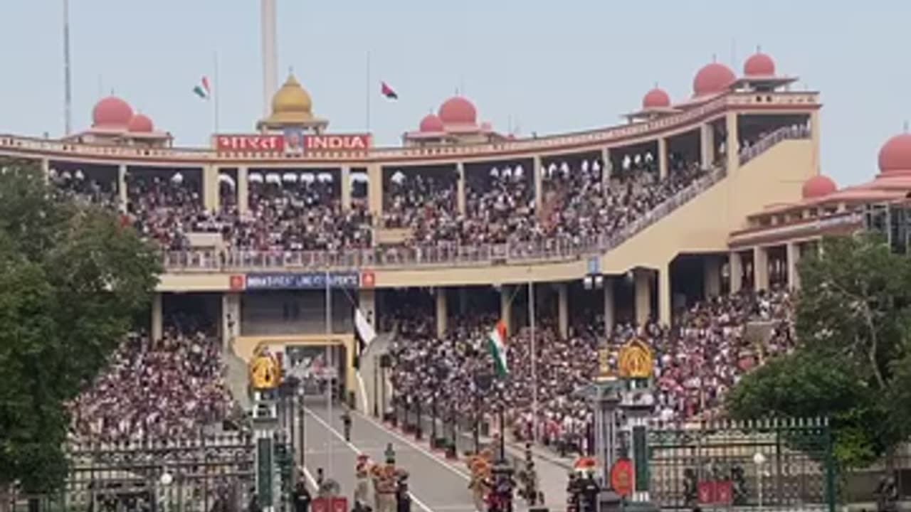 Wagah border Pak🇵🇰 India🇮🇳 flag ceremony