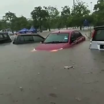 Heavy rains caused severe flooding in Shah Alam, Malaysia