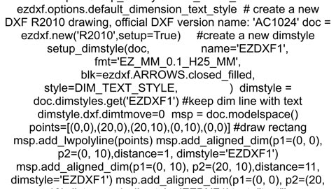 how does dimension work in ezdxf