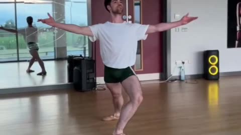 Ballet dancer practicing pirouettes