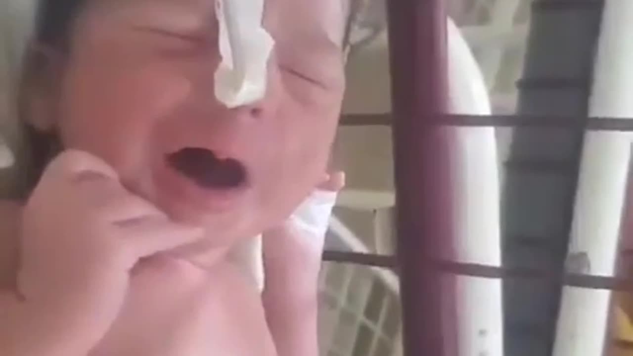 New born Baby after baby feeding