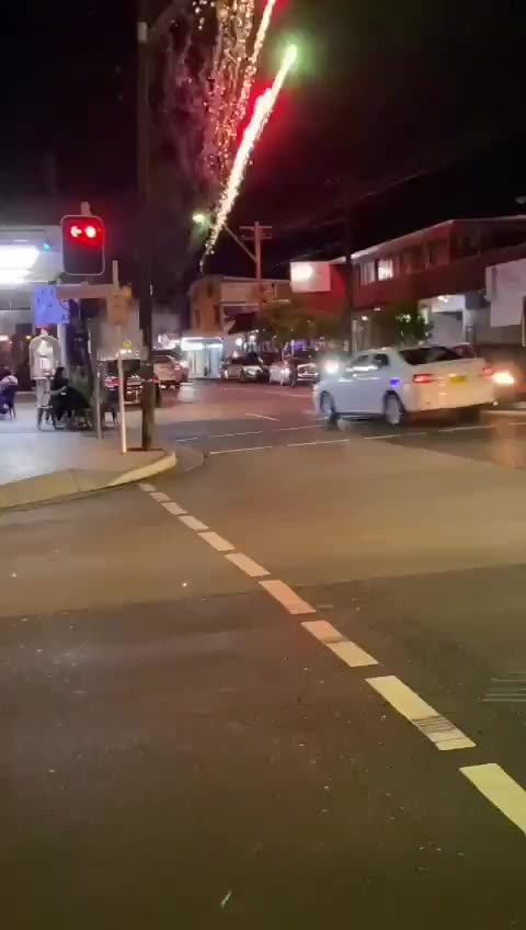 Pro-Palestine activists in Sydney, Australia, celebrate Hamas incursion into Israel.