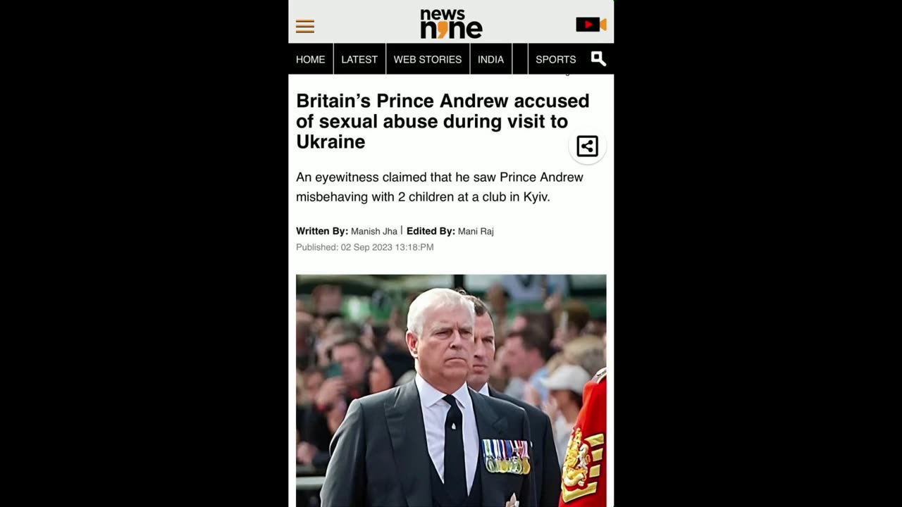 “British Prince Andrew is accused of sexual violence during a visit to Ukraine”