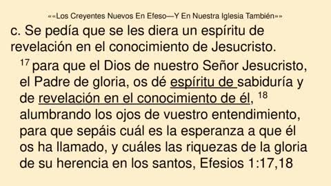 Los Creyentes Nuevos En Efeso—Y En Nuestra Iglesia También