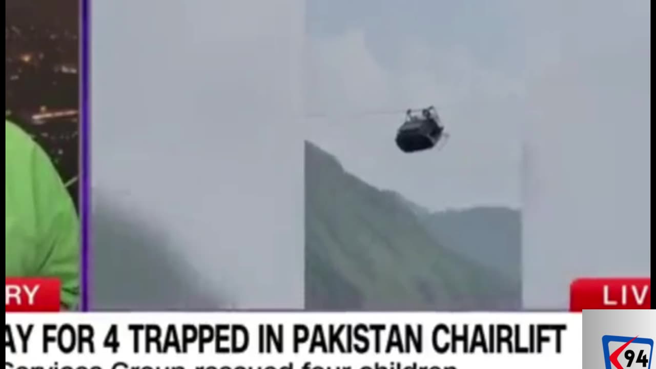 Pakistani People Trapped in Chairlift