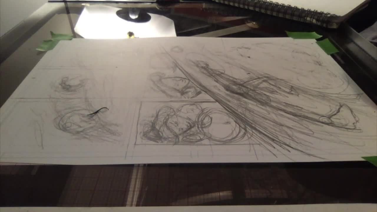 Lo-fi Draw and Chill: Pencilling page 50 of my comic