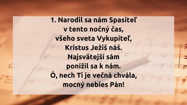 69. Narodil sa nám Spasiteľ