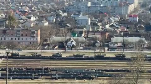 Russian train carrying armor on its way to breast belarus