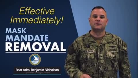 Admiral Benjamin Nicholson announces mask mandate removal