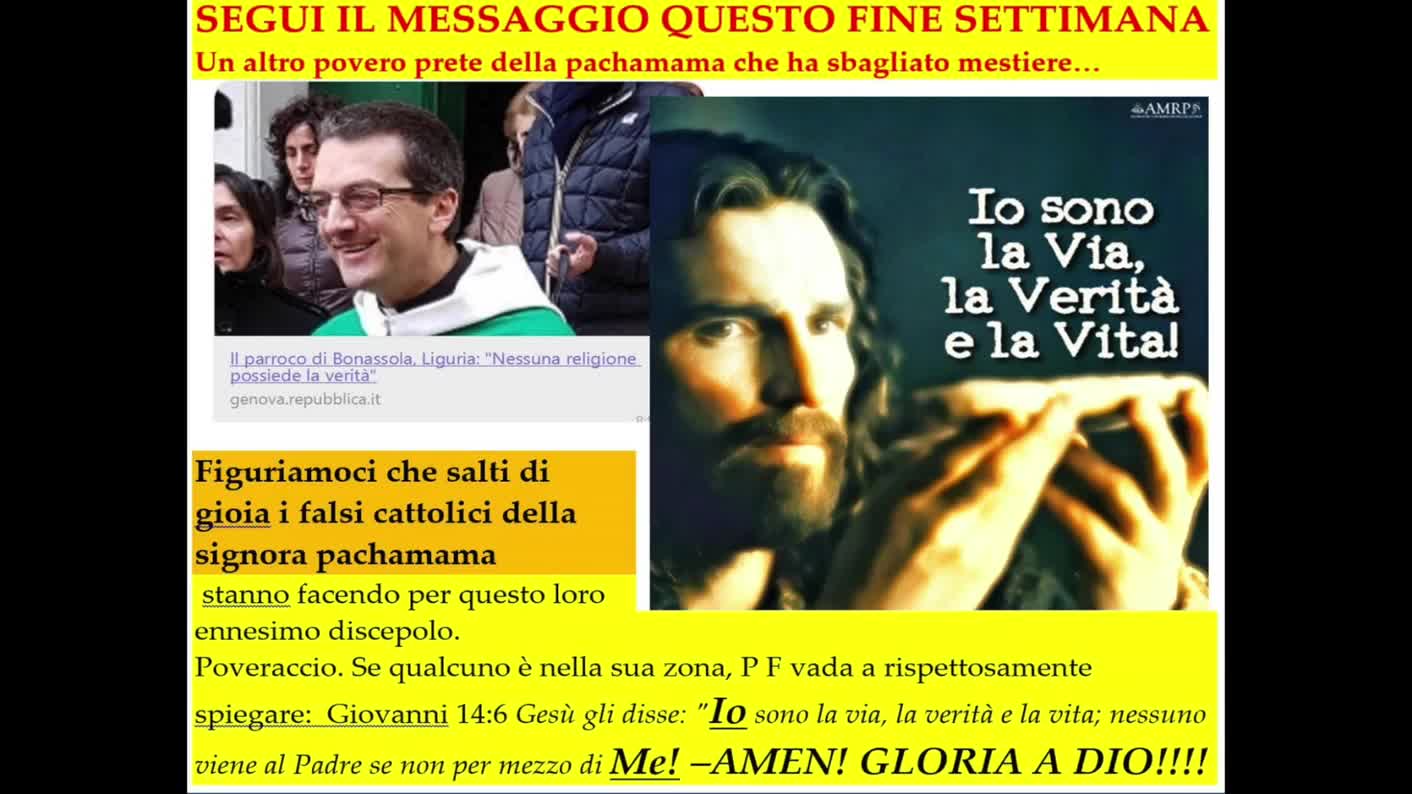 Il parrocco di Bonassola dice: Nessuna religione possiede la verita'!