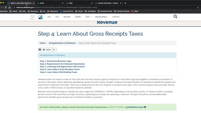 The Gross Receipts Tax