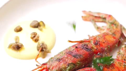 "Sizzling Sensation: Indulge in the Irresistible Char-Grilled Prawns with Garlic Mayo"