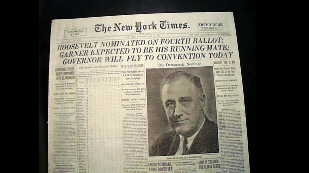 FDR - July 2, 1932 - Dem Convention Accepting Nomination