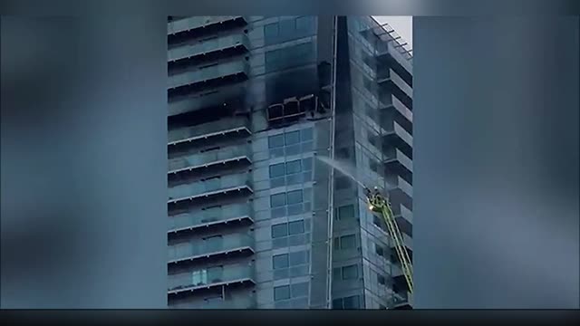 Firefighters tackle blazing tower block fire in London's Whitechapel