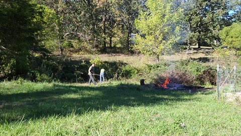 Bonfire and Blackberry Bushes