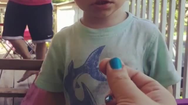 Collab copyright protection - toddler screams at firework