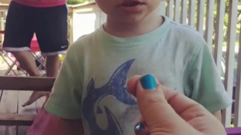 Collab copyright protection - toddler screams at firework