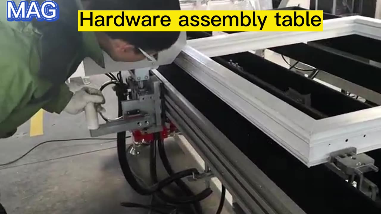 Hardware assembly table #windows #pvcwindows #hardware #hardwareassemblytable #pvc #windowmachine