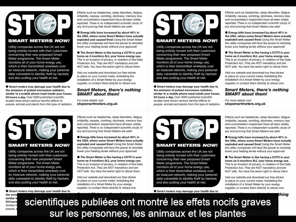 Stop Smart Meters ! (UK) : Arrêtez les compteurs intelligents maintenant ! (VOST)